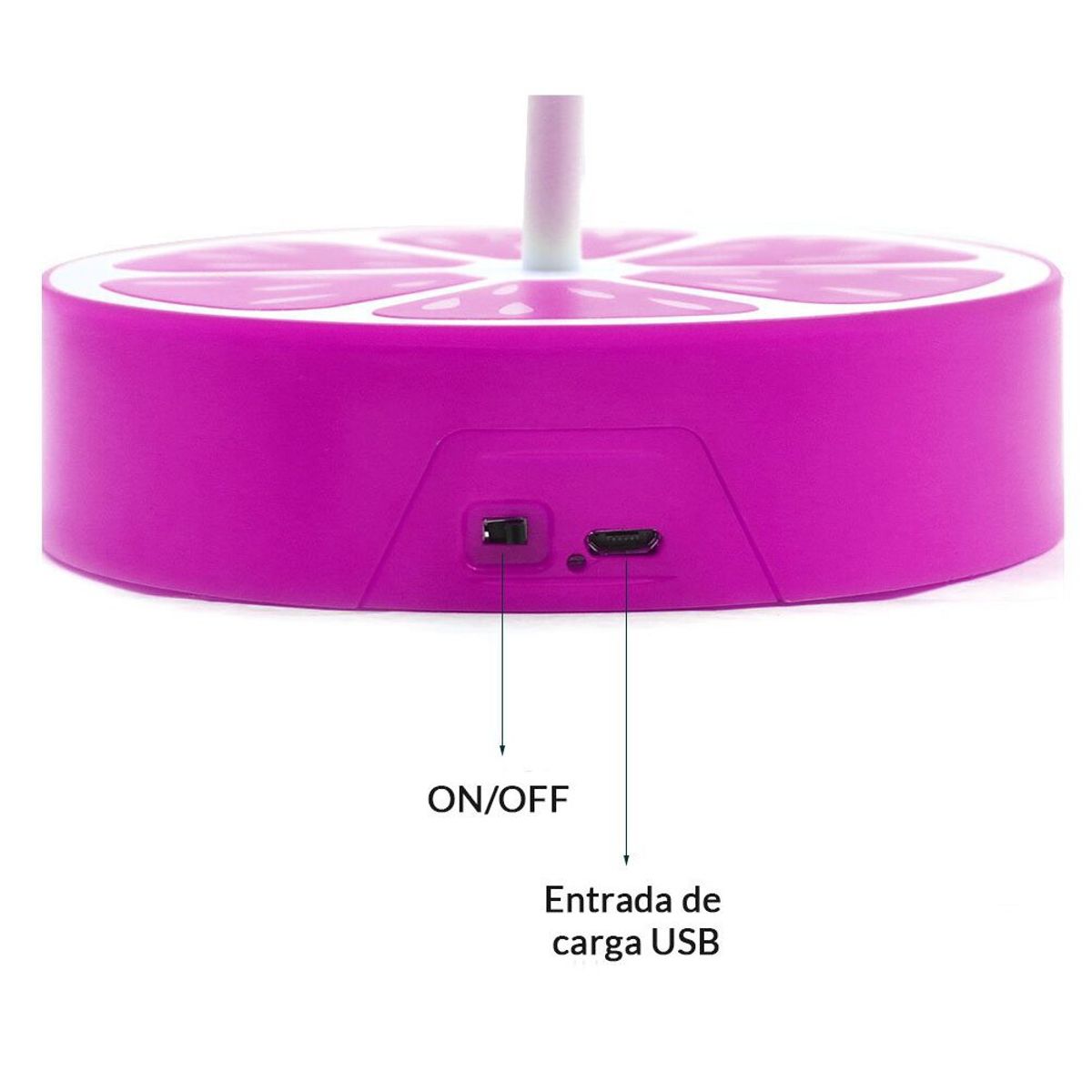 FERNAPET - Lampara Mesa Led Diseño Naranja Colores Táctil USB