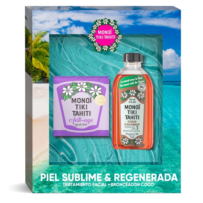 MONOI TIKI TAHITI - KIT MONOI ANTI AGE MAS BRONCEADOR COCO