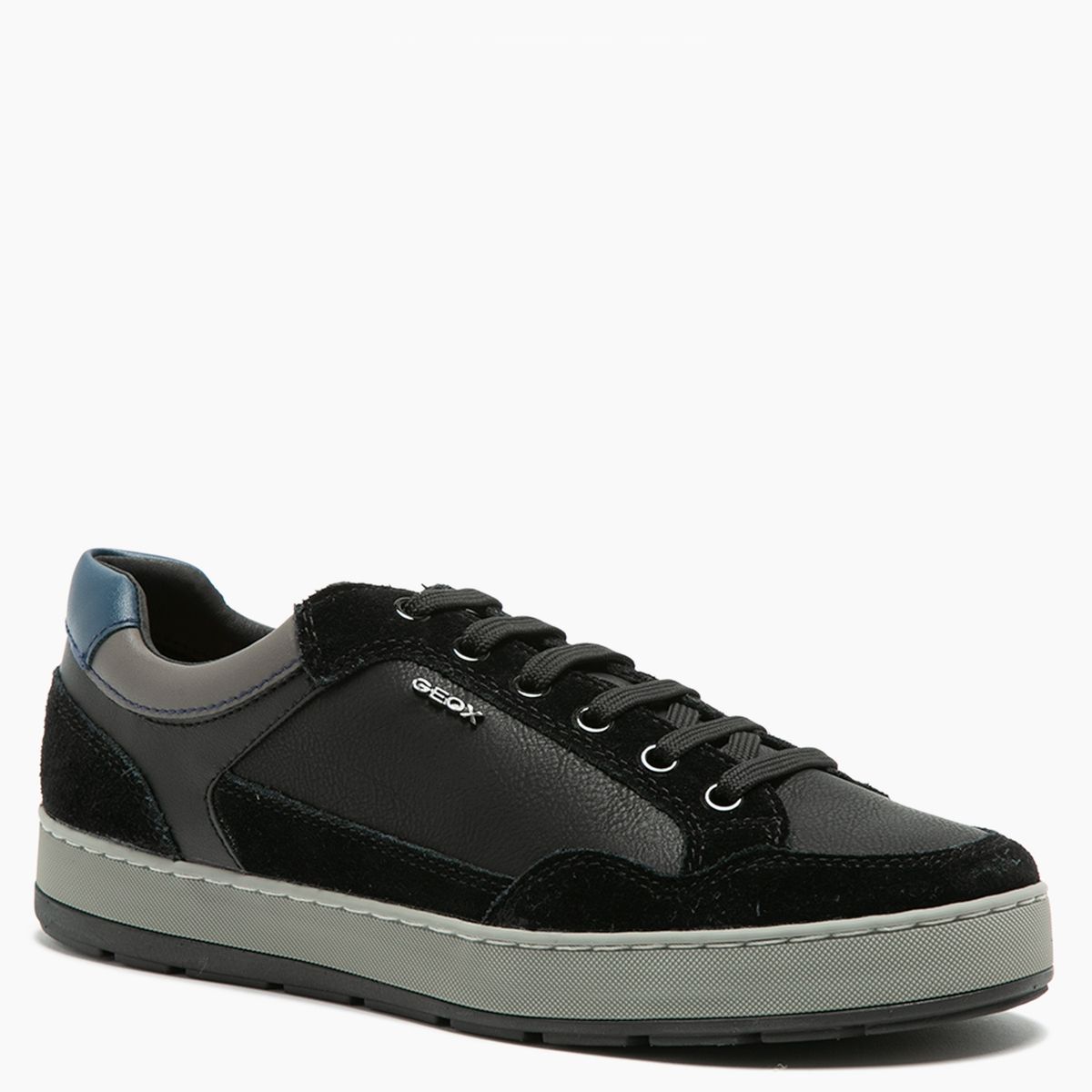 GEOX - Zapatilla Urbana Hombre Cuero Negra