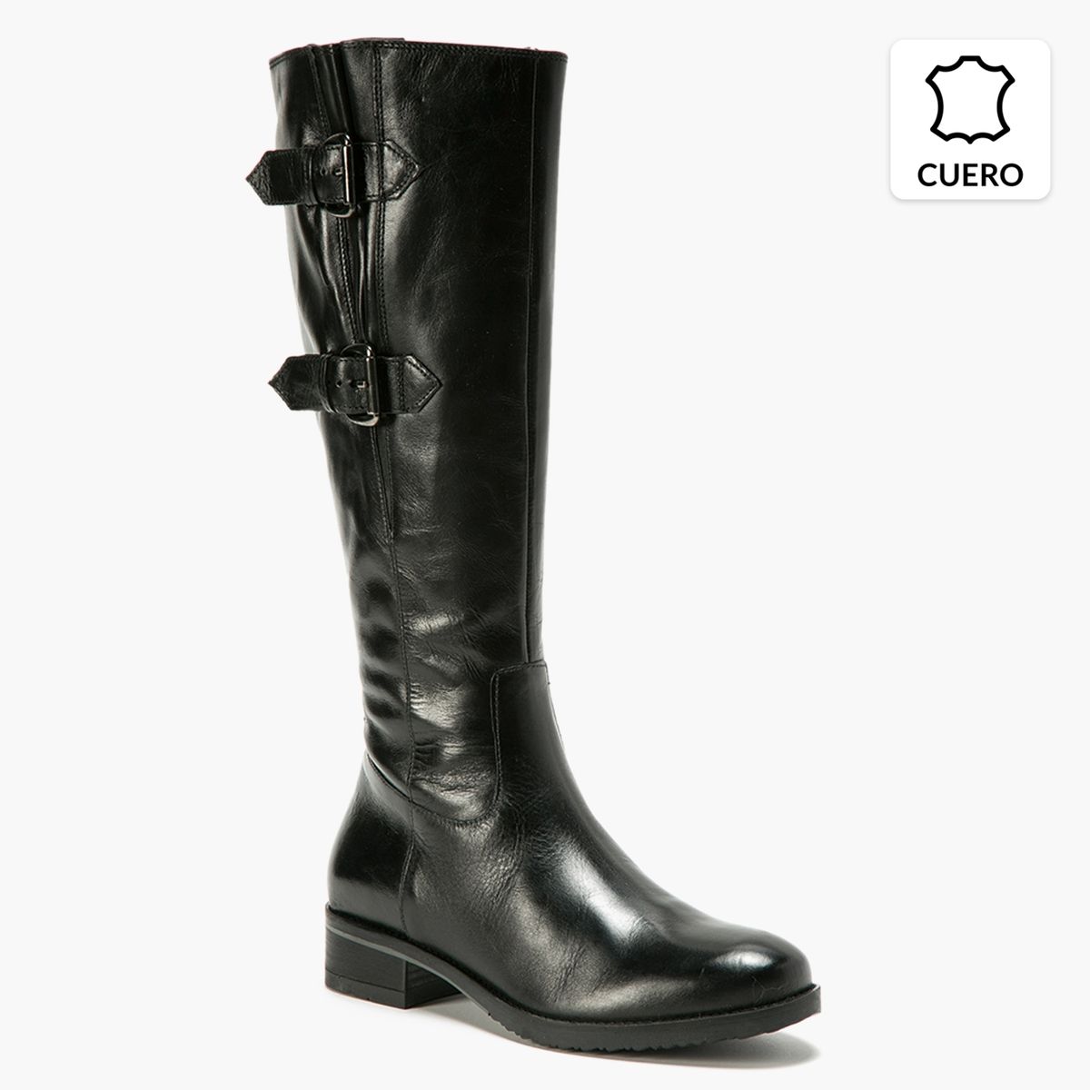 CLARKS - Bota Mujer Cuero Negra