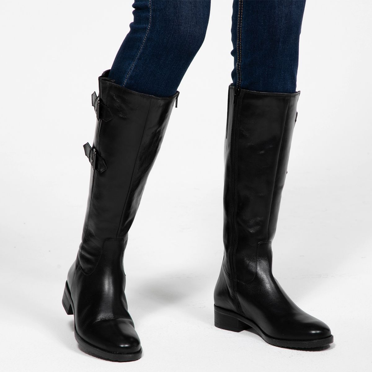 CLARKS - Bota Mujer Cuero Negra