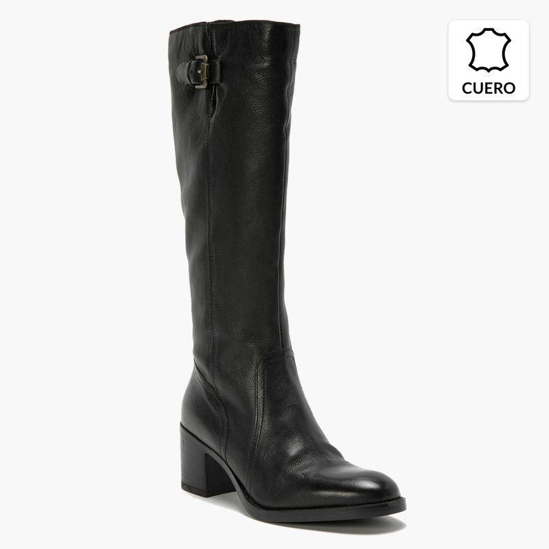CLARKS - Bota Mujer Cuero Negra