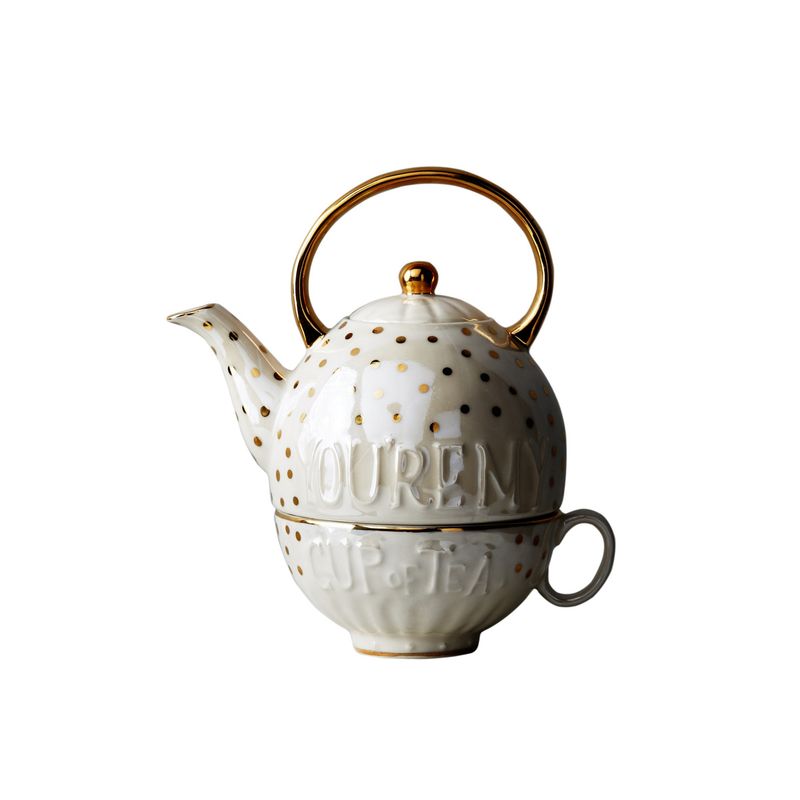 ANTHROPOLOGIE - Set Tetera y Taza Teapot