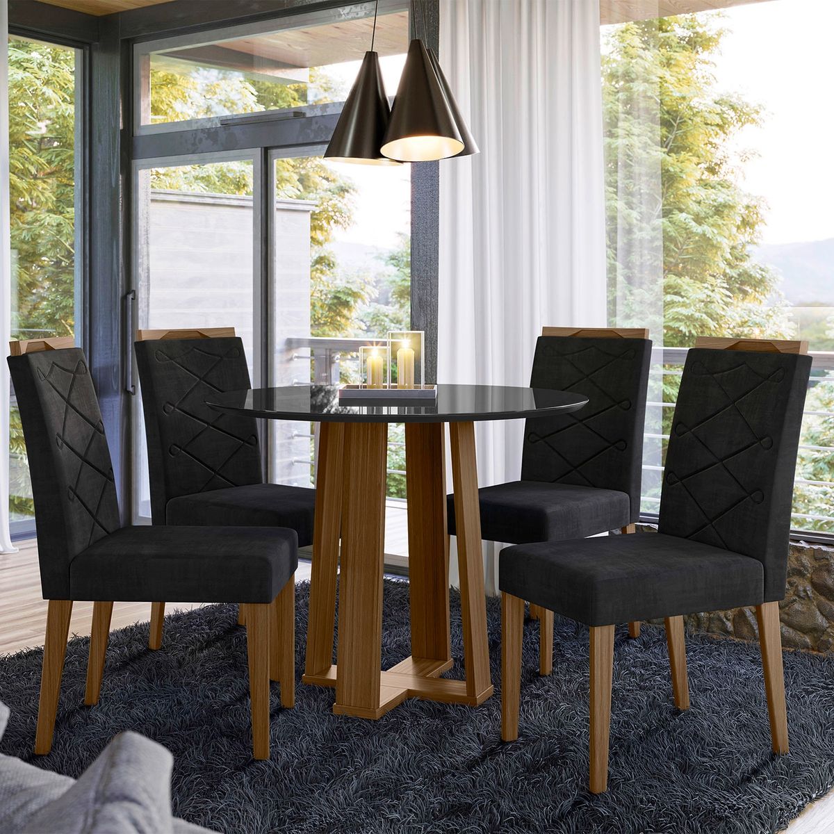 JDO & DESIGN - Juego de Comedor Isabella 4 Sillas Jdo & Design