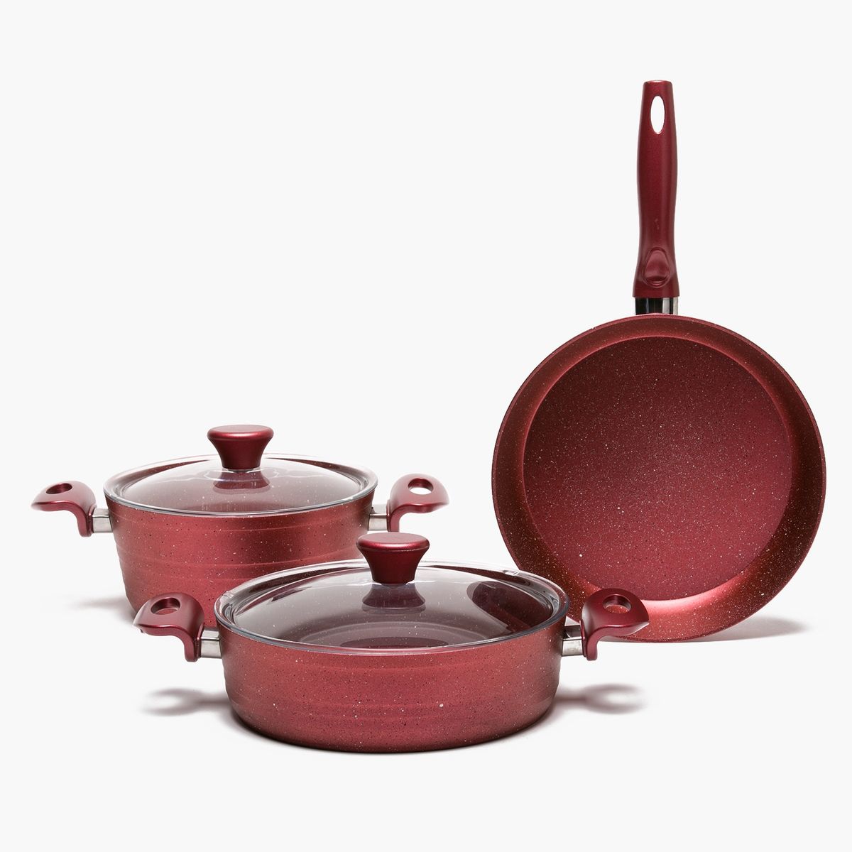 BONERA - Set Olla Profunda y Sartén Granito Turco 5 Piezas