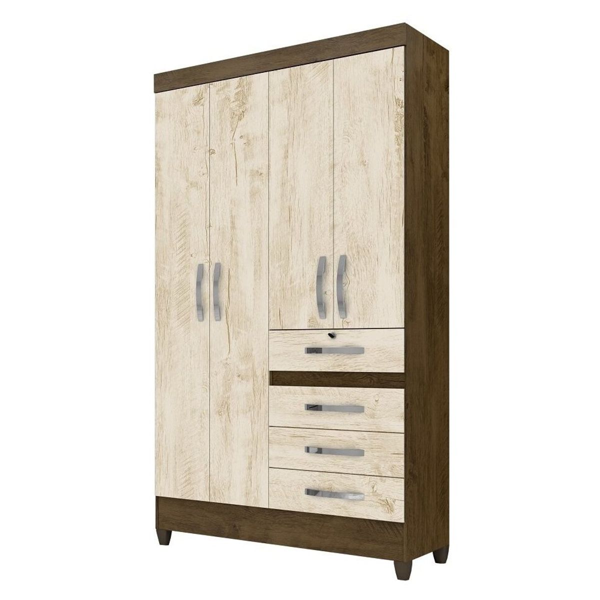 ROCH LTDA - Clóset 4 Puertas 4 Cajones Sobral