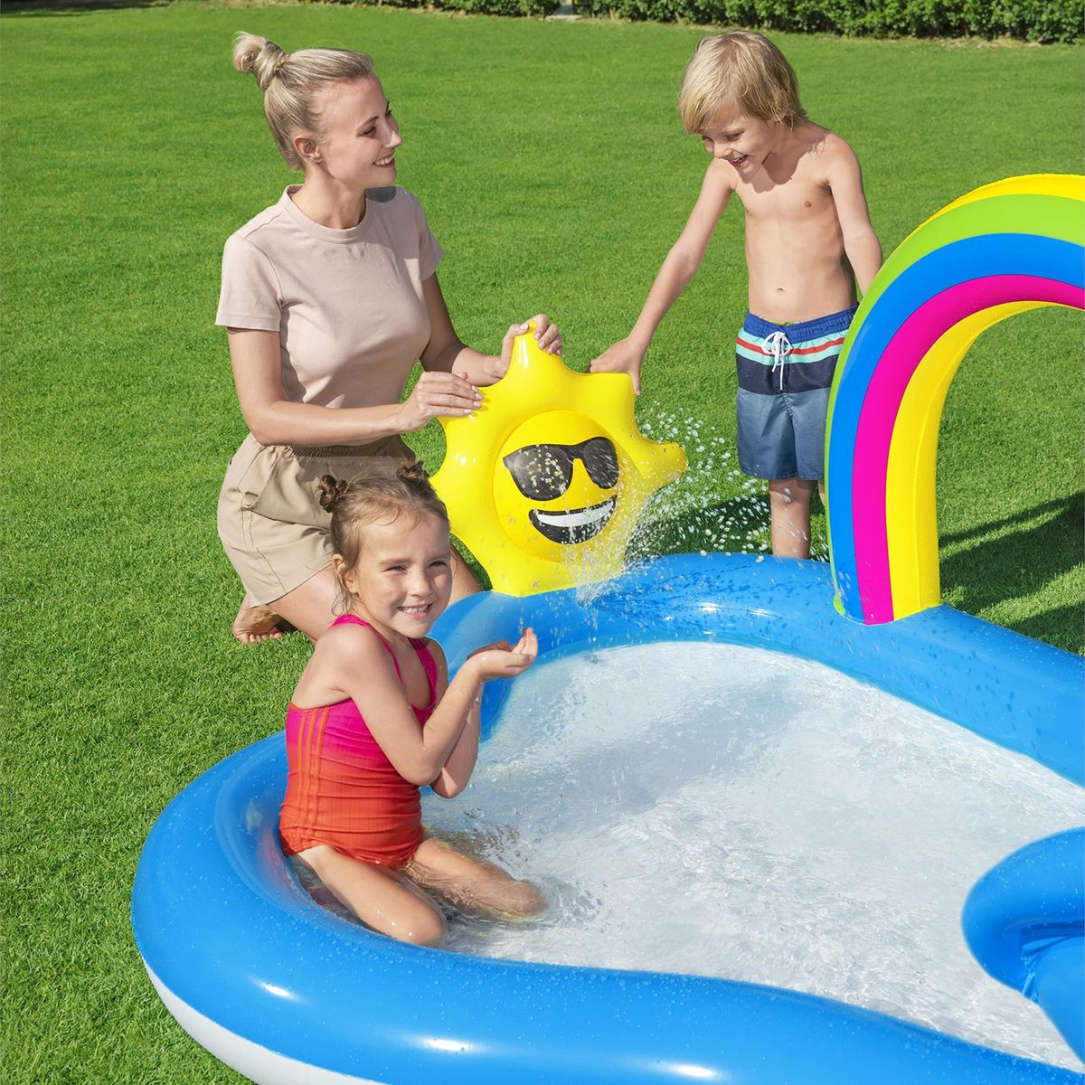 BESTWAY - Juego Inflable Diseño Arco Iris 257 cm Bestway