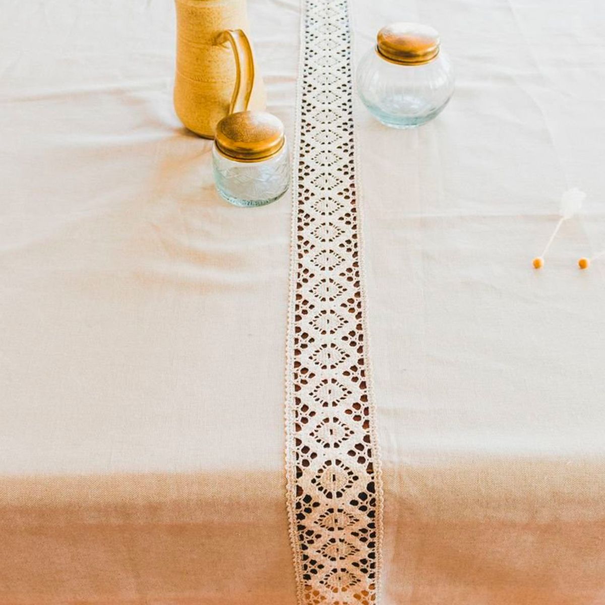 INES JOHNSON - Mantel Culla Bolillo Central 280X150cm