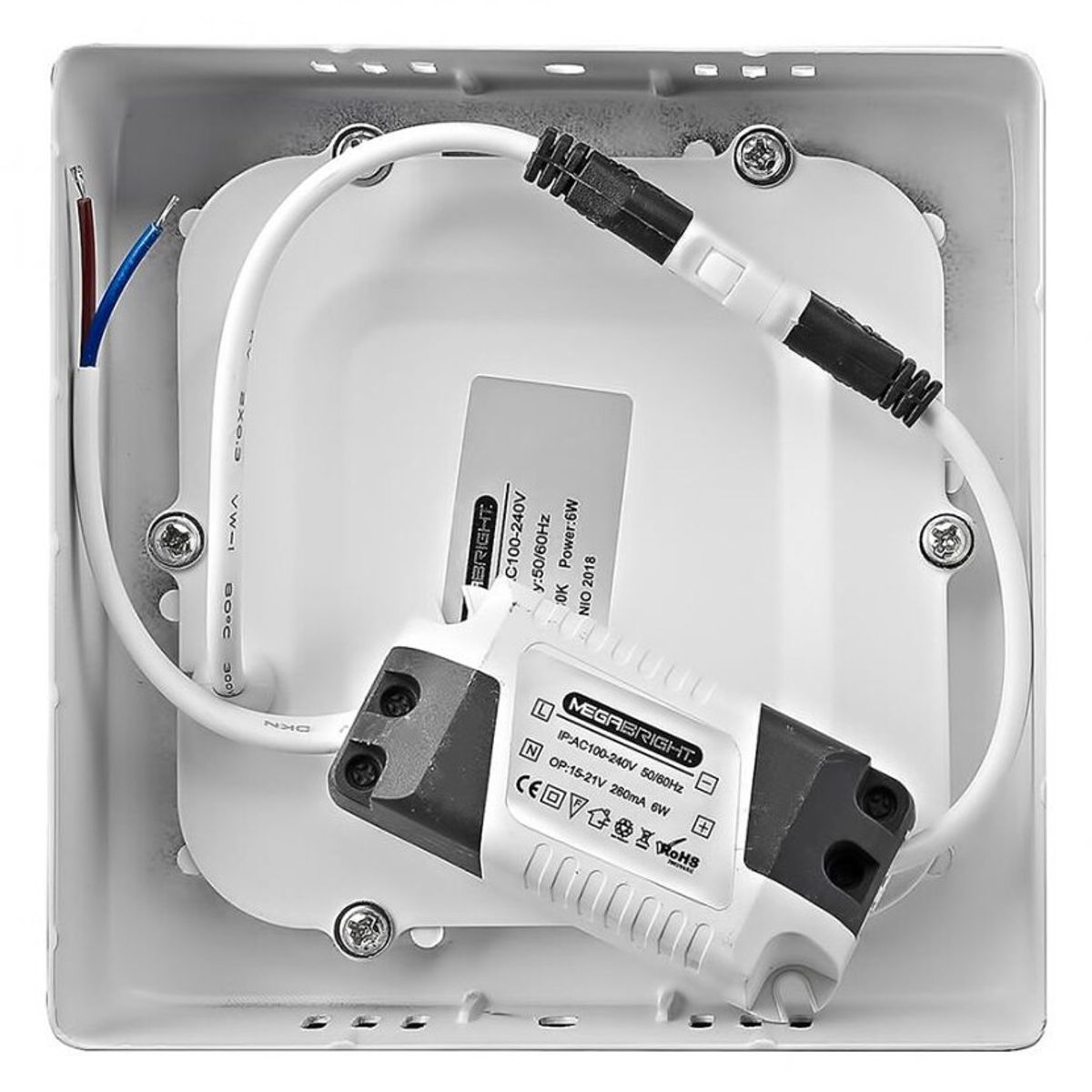 MEGABRIGHT - Foco Led Cuadrado Sobrepuesto 18W/3000K Megabright