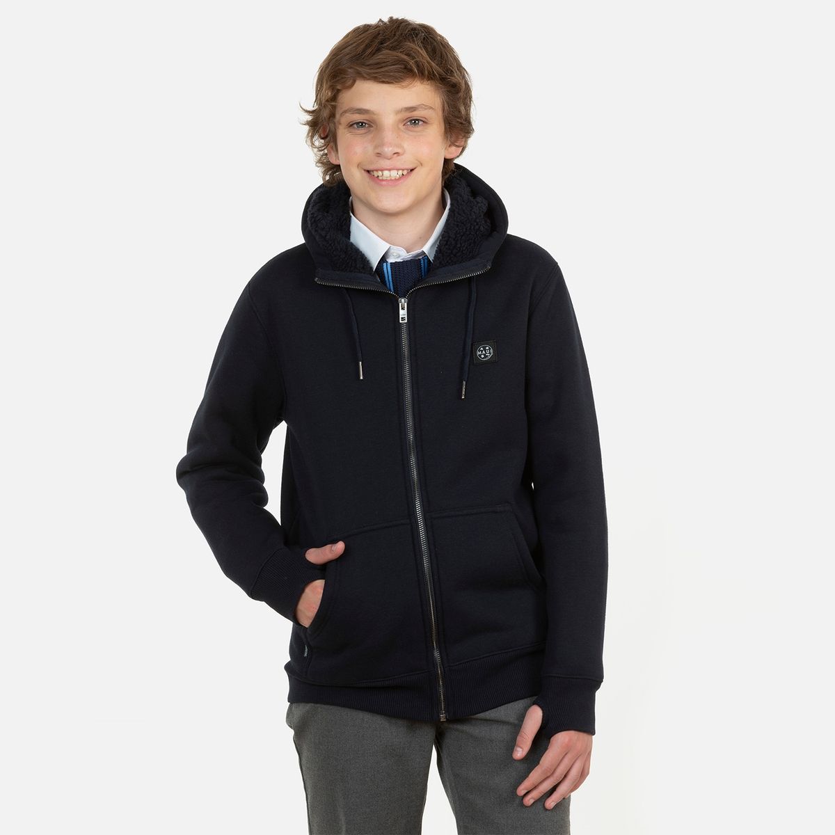 MAUI AND SONS - Maui And Sons Polerón Niño Algodón Forrado Peludo Con Cierre