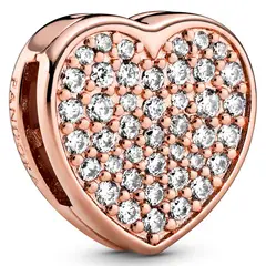 PANDORA - Clip Fijo Corazones En Pave Mujer