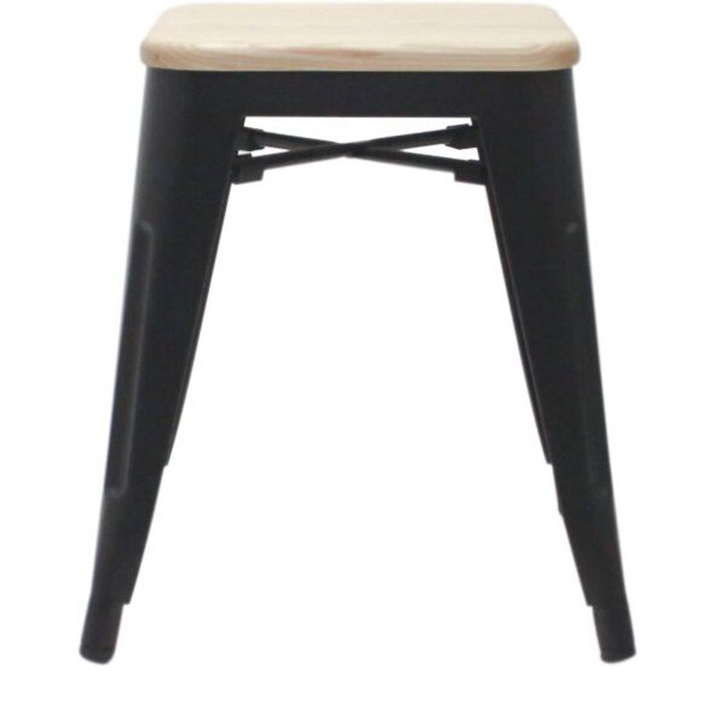 REMATIME - Piso tolix asiento madera negro
