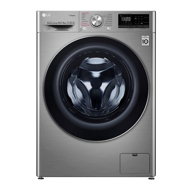 LG - Lavadora Secadora LG 10.5/6 Kg LG WD10VVC4S6C AI DD