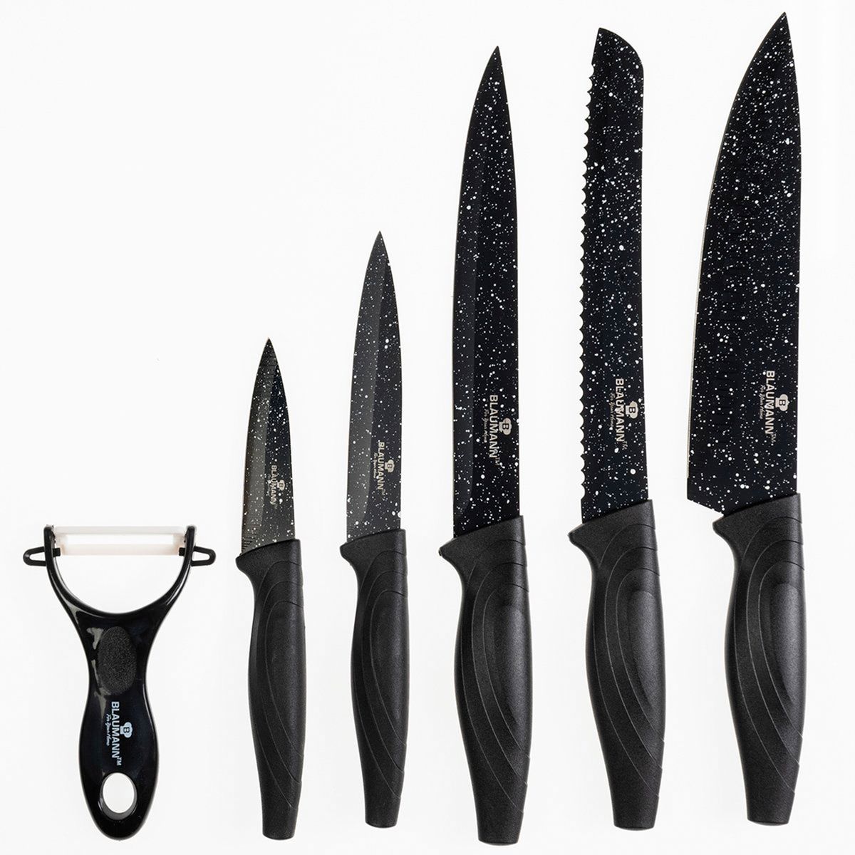 URBAN PRODUCTS - Set Cuchillos 5 Pcs + Pelador Blaumann Mármol