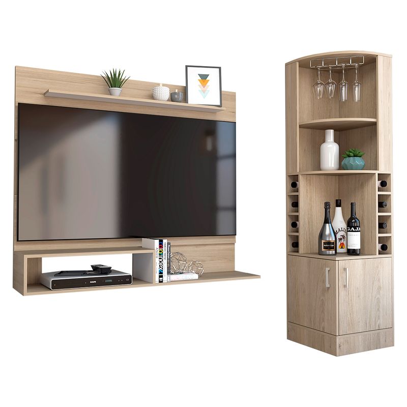 TUHOME - Bar Kava + Panel Tv55 Beijing Tuhome