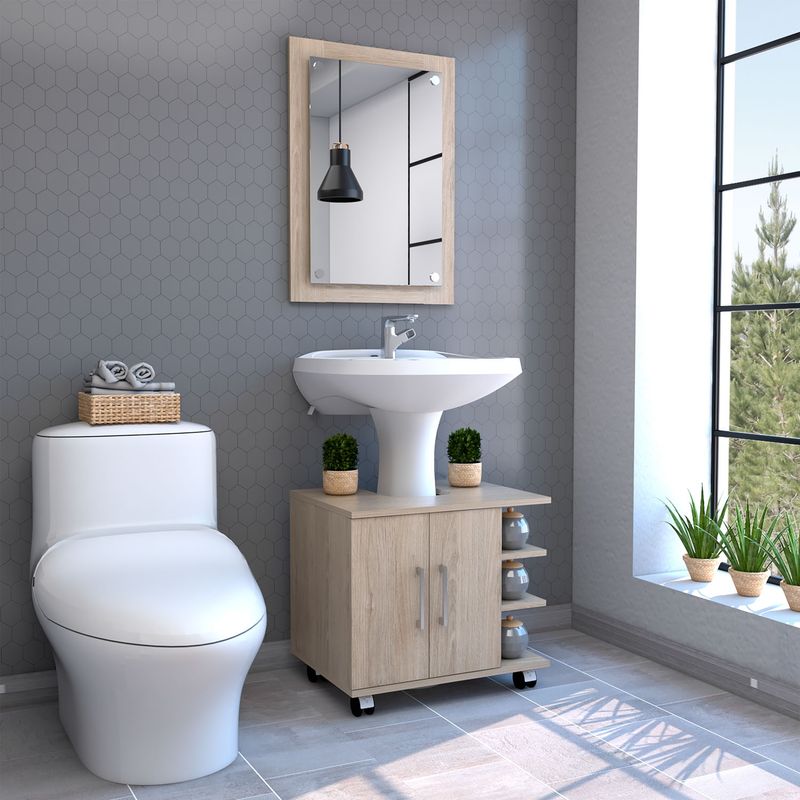 TUHOME - Espejo + Mueble Lavamanos Bath300 Tuhome Tuhome