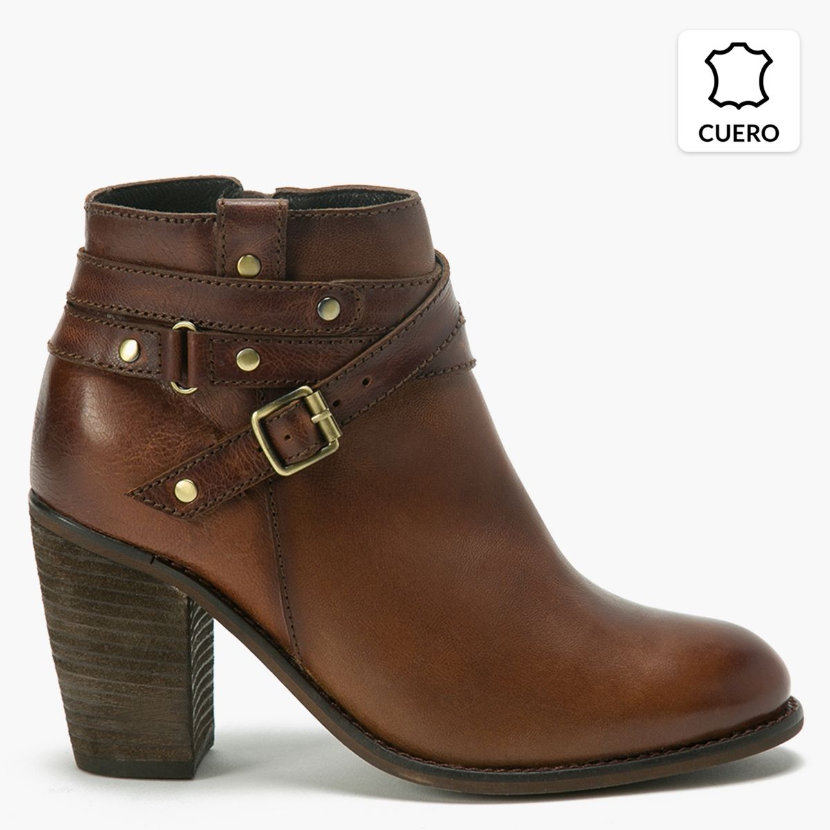 GACEL - Botín Mujer Cuero Café