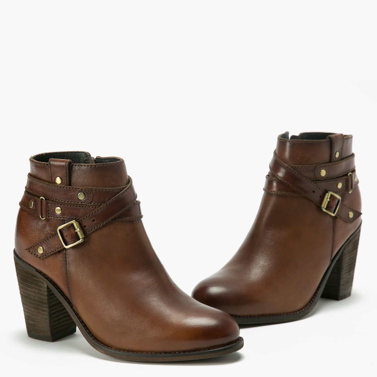 GACEL - Botín Mujer Cuero Café