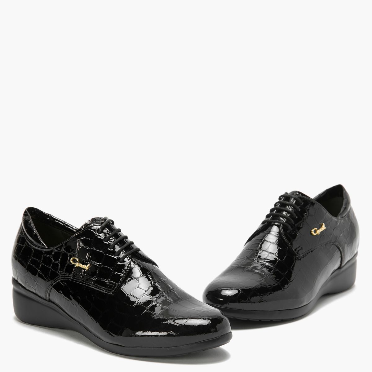 GACEL - Zapato Casual Mujer Cuero Negro