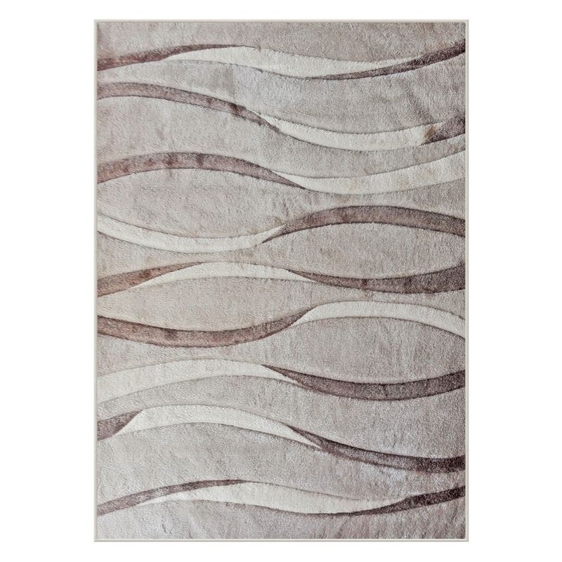 IDETEX - Alfombra Frize Carved D6 80X120 Cm Crema Idetex