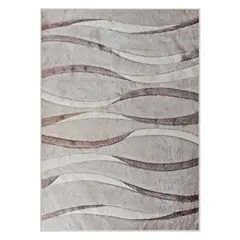 IDETEX - Alfombra Frize Carved D6 80X120 Cm Crema