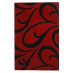IDETEX - Alfombra Frize Carved D3 80X120 Cm Rojo