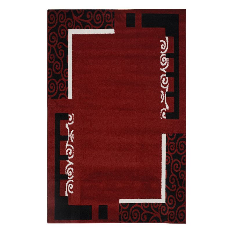 IDETEX - Alfombra Frize Carved D5 80X120 Rojo Idetex