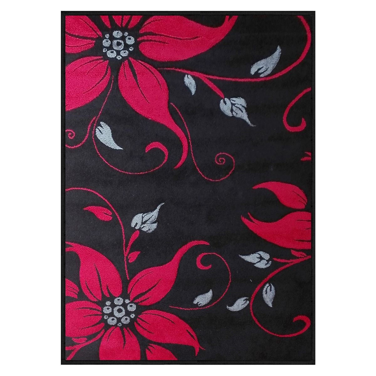IDETEX - Alfombra Frize Carved D1 80X120 Cm Negro Idetex