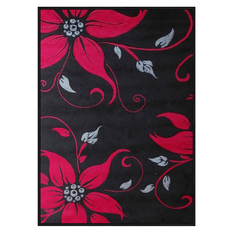 IDETEX - Alfombra Frize Carved D1 80X120 Cm Negro Idetex