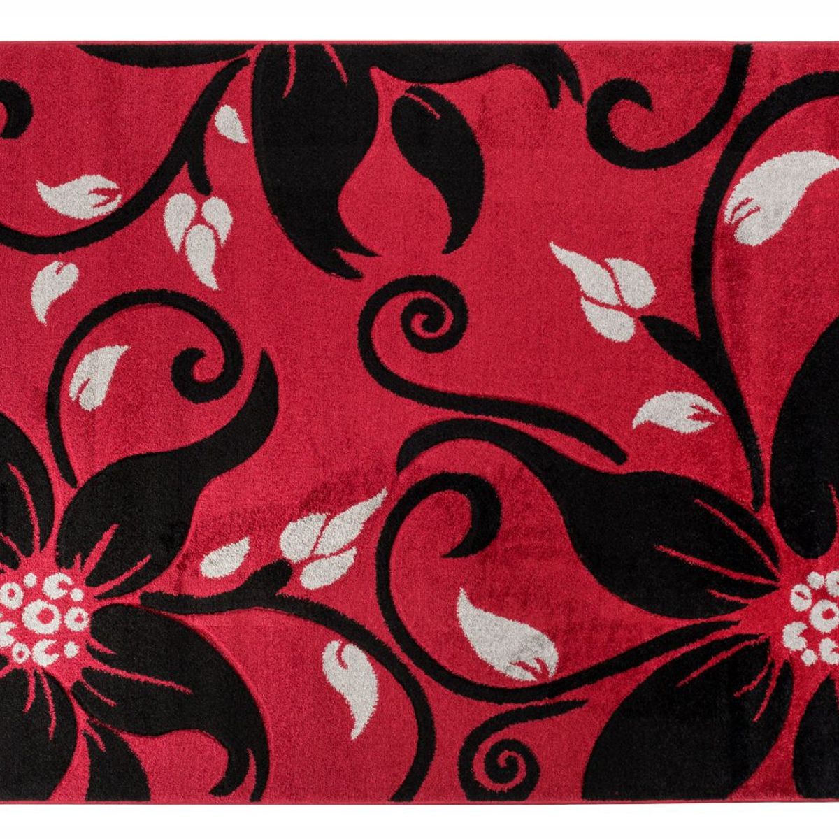 IDETEX - Alfombra Frize Carved D1 80X120 Cm Rojo Idetex