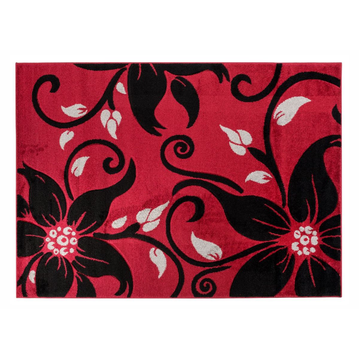 IDETEX - Alfombra Frize Carved D1 80X120 Cm Rojo Idetex
