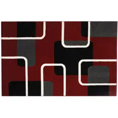 IDETEX - Alfombra Frize Carved D2 80X120 Rojo