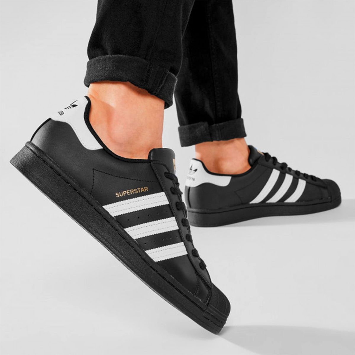 ADIDAS ORIGINALS - Zapatilla Urbana Hombre Cuero Negro Adidas Originals