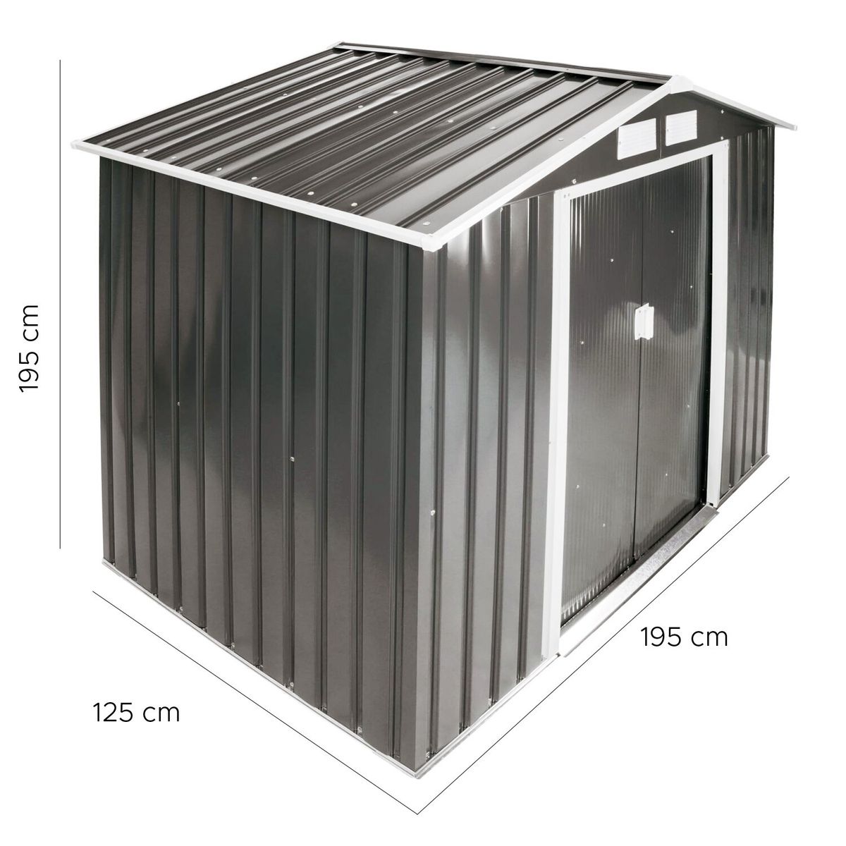HOMECLAF - Bodega de Jardín Gris 195x195x125cm