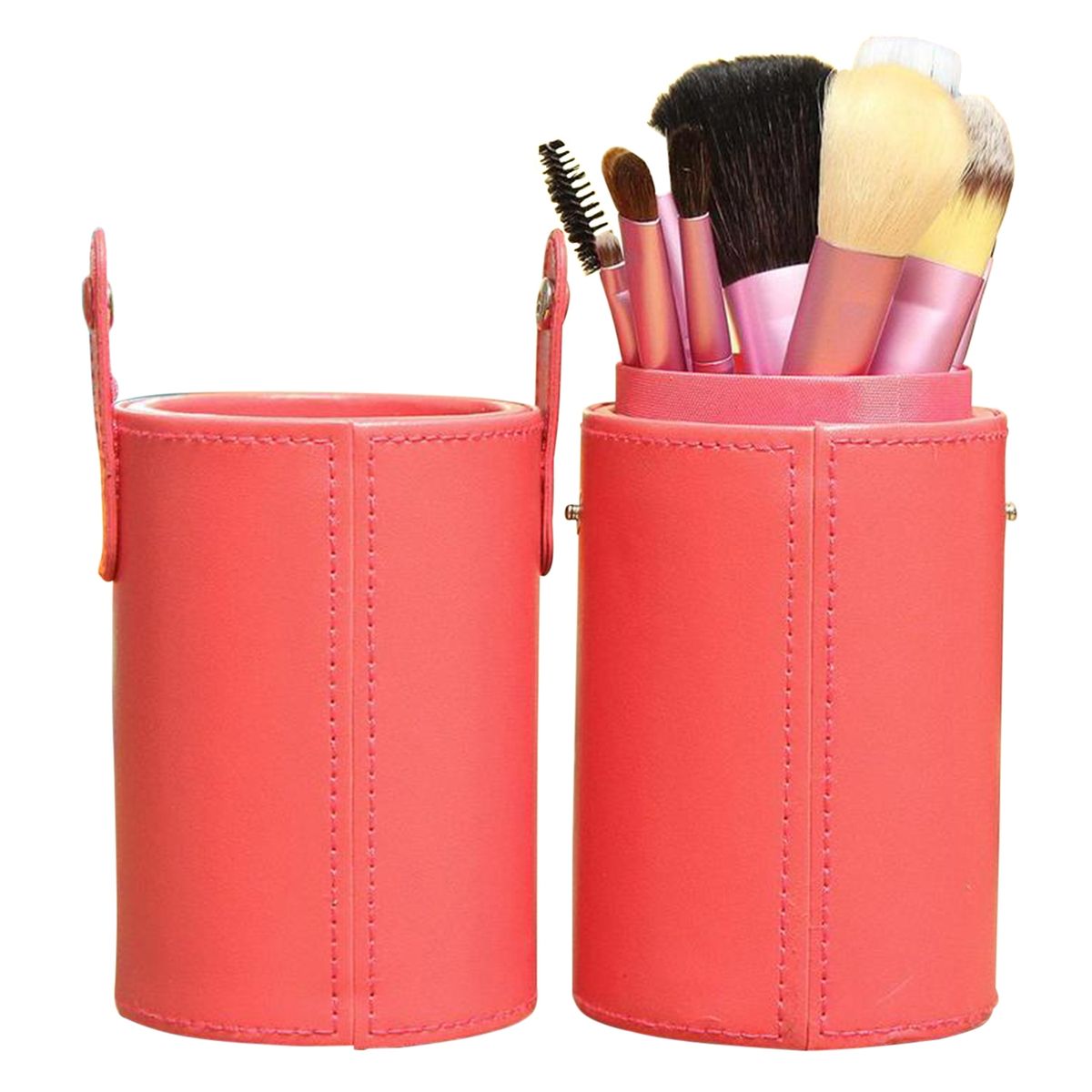 GENERICO - Porta Cepillos Y Accesorios Maquillaje Rosa