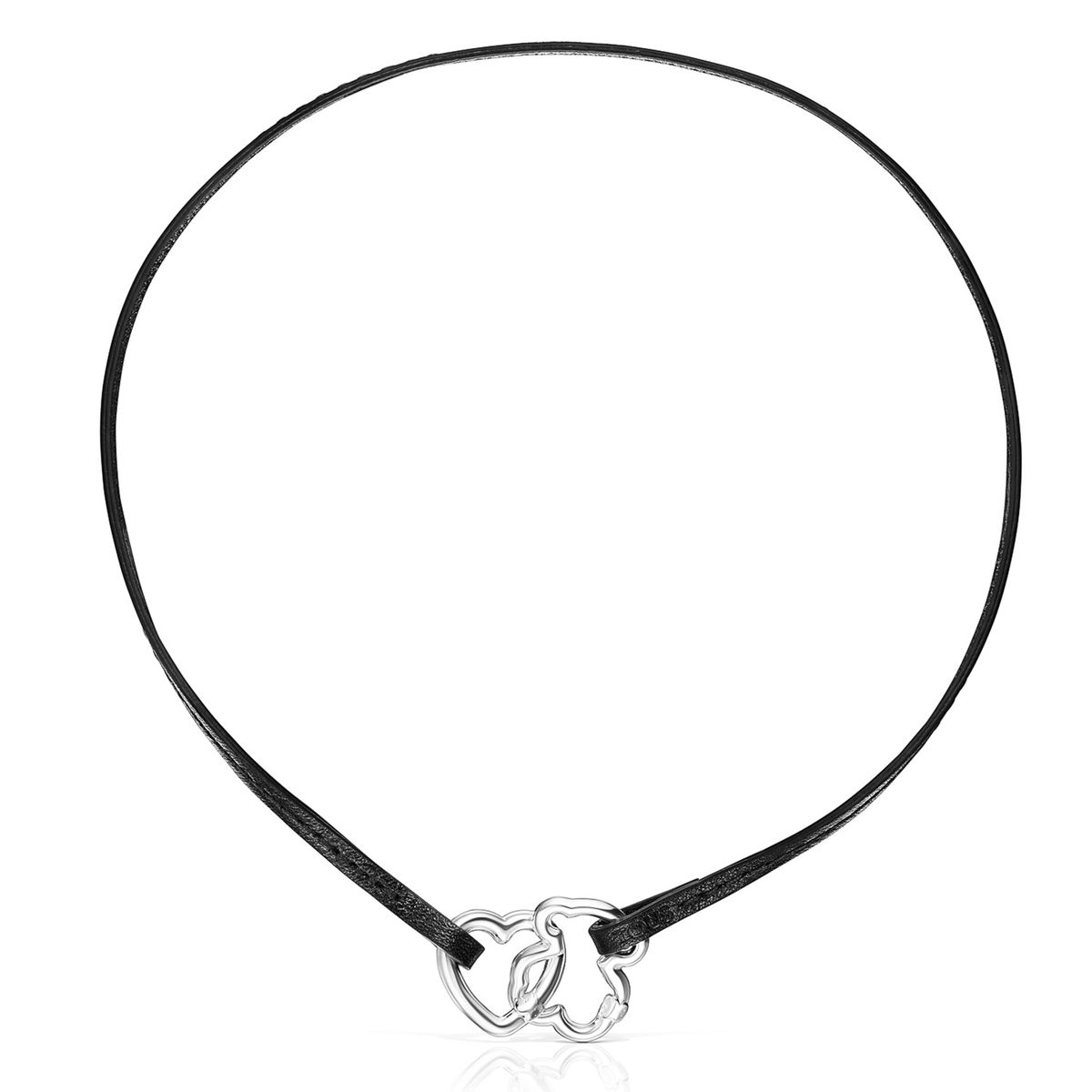 TOUS - Pack De Gargantillas Hold De Plata Y Cuero Negro