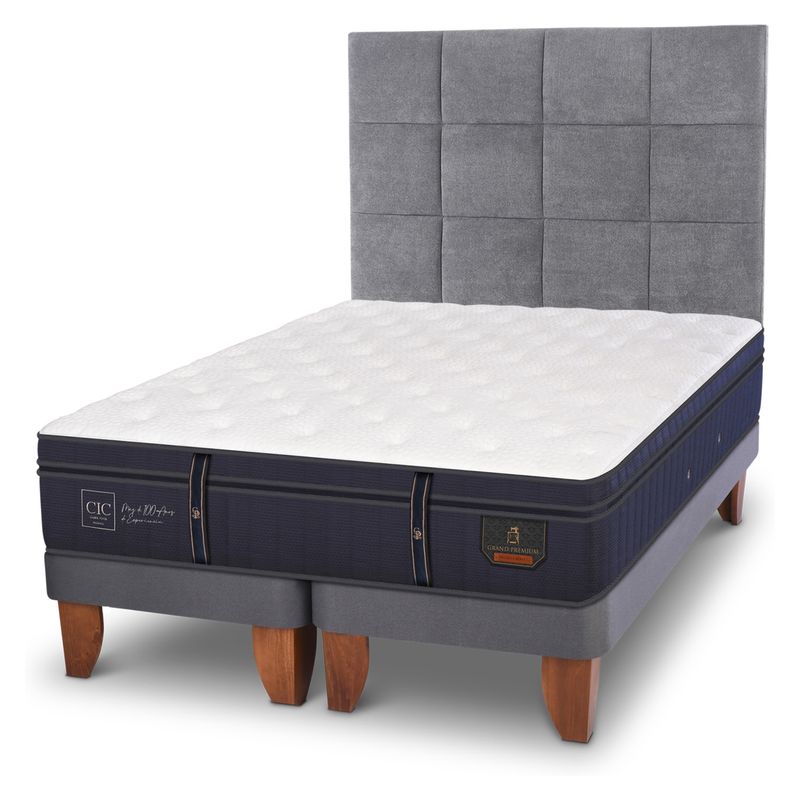 CIC - Cama Europea Grand Premium King Cic + Respaldo Tamesis