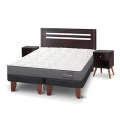 CIC - Cama Europea Anatomic 2 Plazas + Muebles