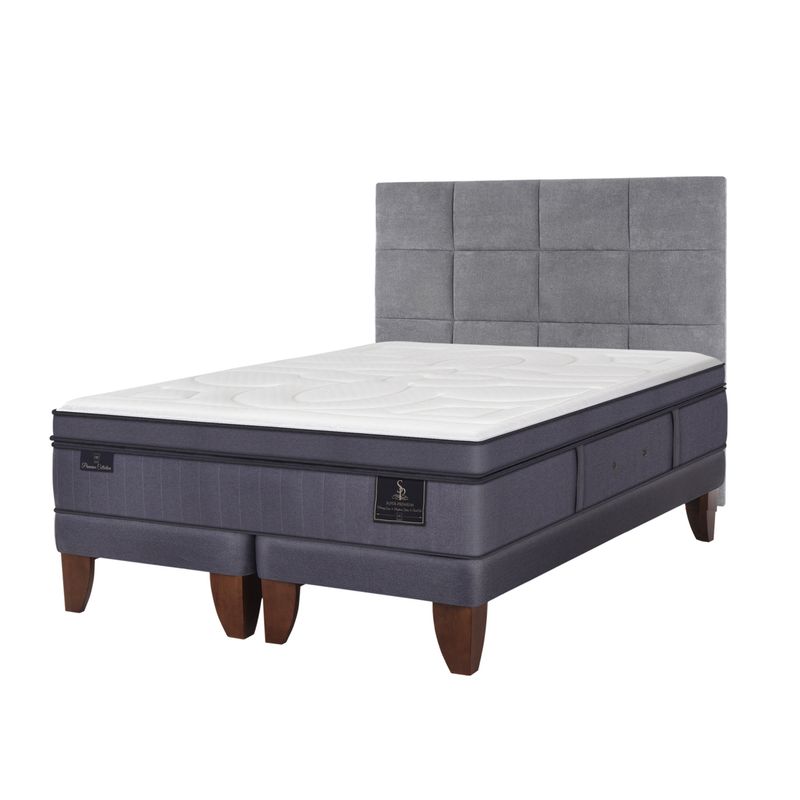 CIC - Cama Europea Super Premium 2 Plazas + Respaldo Cic