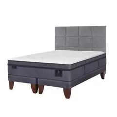 CIC - Cama Europea Super Premium 2 Plazas + Respaldo