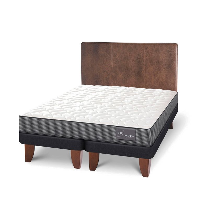 CIC - Cama Europea Anatomic 2 Plazas + Respaldo Cic