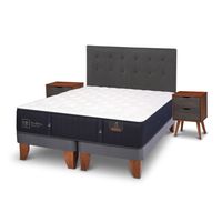 Cama Europea Premium 2 Plazas + Muebles Eufrates
