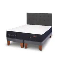 CIC - Cama Europea Premium 2 Plazas Base Dividida + Respaldo Eufrates