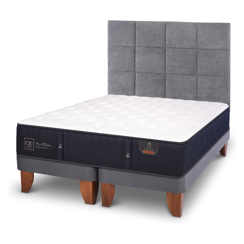 CIC - Cama Europea Premium 2 Plazas Base Dividida Respaldo Tamesis Cic