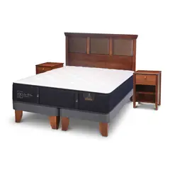 CIC - Cama Europea Premium King Bd 180 X 200 Cm + Muebles Torino