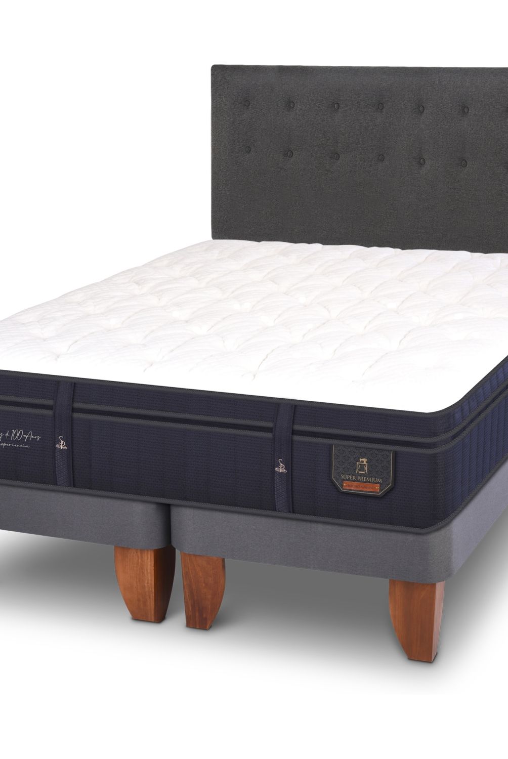 CIC - Cama Europea Super Premium King + Respaldo Eufrates Cic