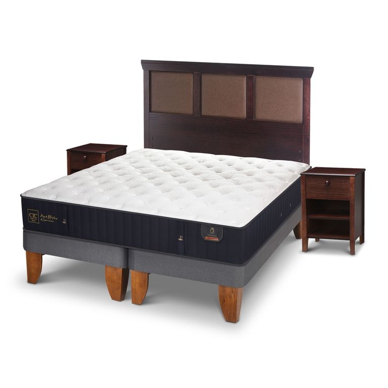 CIC Cama Europea Premium 2 Plazas Bd 150 X 200 Cm + Muebles Torino
