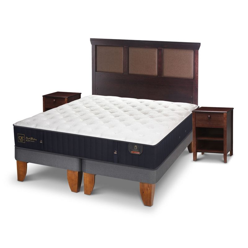 CIC - Cama Europea Premium 2 Plazas Bd 150 X 200 Cm + Muebles Torino Cic