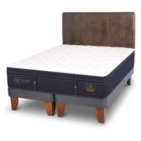Cama Europea Super Premium 2 Plazas + Respaldo Baker