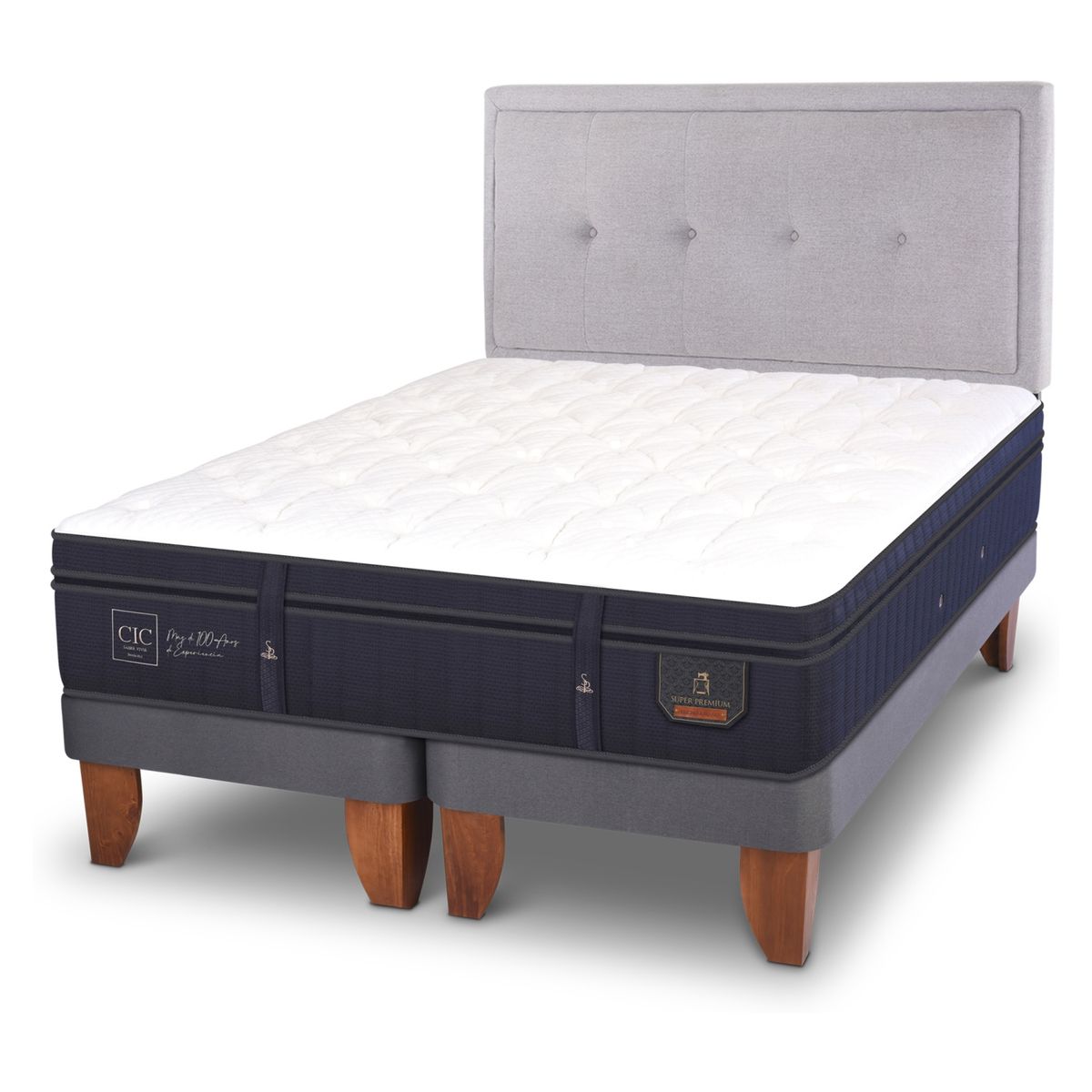 CIC - Camas Europeas Cic Super Premium 2 Plazas Base Dividida